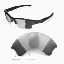 Walleva Transition/Photochromic Polarized Replacement Lenses for Oakley Flak Jacket XLJ Sunglasses